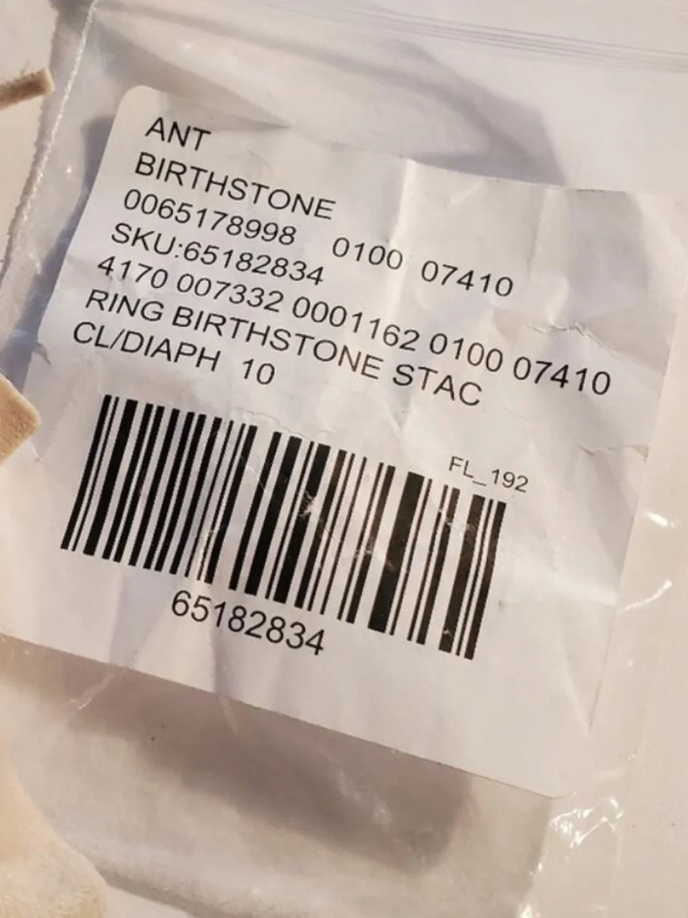 New Anthropologie Birthstone Ring Stack Set